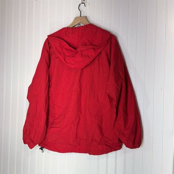 Y2K Red Vantage Windbreaker Jacket Small Grunge Nylon Anorak Streetwear Skater - Picture 11 of 11